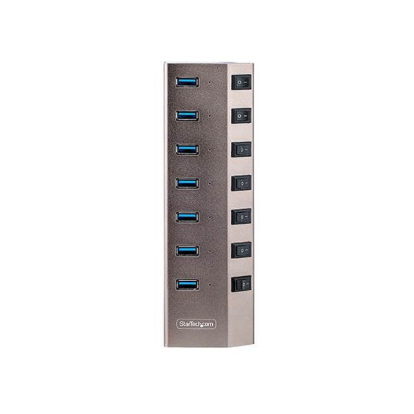StarTechcom Hub Concentrador USBC de 7 Puertos con Interruptores