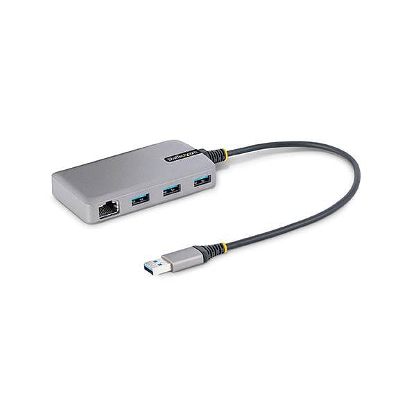 StarTechcom Hub Ladrón USB 30 5Gbps de 3 Puertos USBA  Red Ethernet