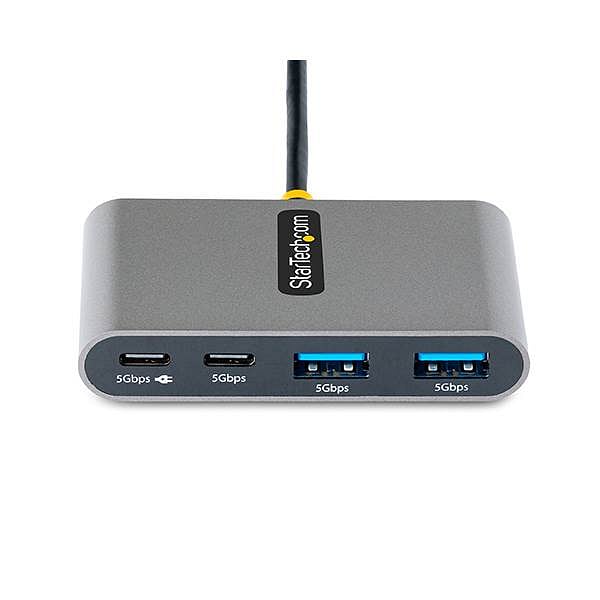StarTechcom Hub USBC de 4 Puertos 5Gbps PD de 100W  Ladrón USB Tipo C