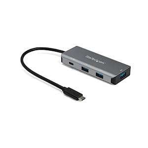 StarTechcom Hub USBC de 4 Puertos con Entrega de Alimentación PD 10Gbps