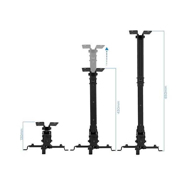 TooQ PJ2012TB Proyector Techo Inclinable Negro  Soporte