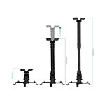 TooQ PJ2012TB Proyector Techo Inclinable Negro  Soporte