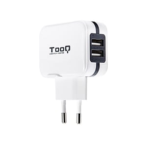 TooQ TQWC1S02 2xUSB 5V 34A 17W Blanco  Cargador de Pared