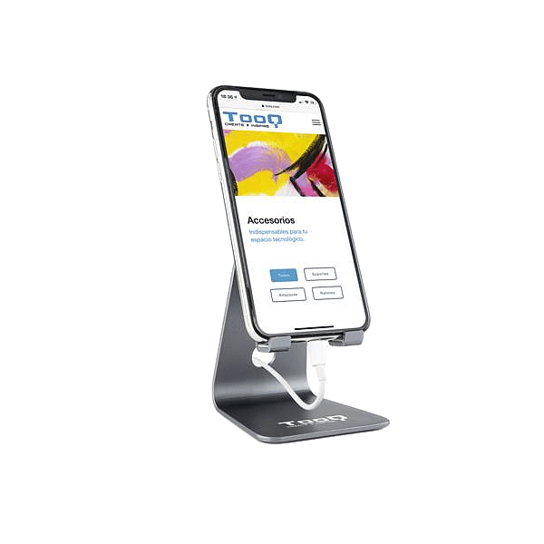 Tooq PH0001G Stand Gris ajustable Teléfono  Tablet  Soporte para Móvil