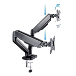 TooQ DB5132TNRB 1732 Negra Doble Brazo  Soporte Monitor