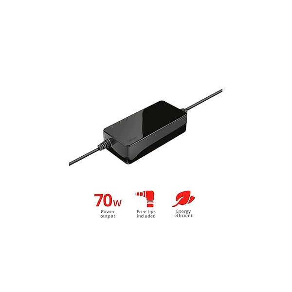 Trust Primo 70W Laptop Charger  Cargador universal para ordenador portátil de 70 W