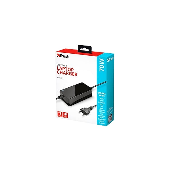 Trust Primo 70W Laptop Charger  Cargador universal para ordenador portátil de 70 W