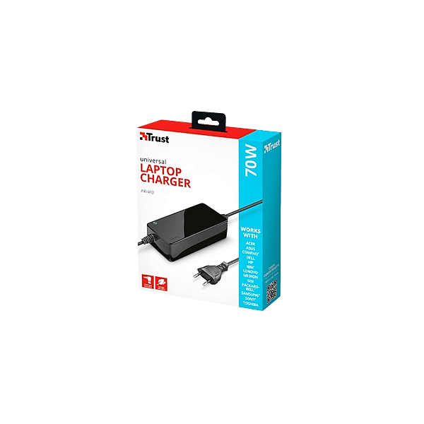 Trust Primo 70W Laptop Charger  Cargador universal para ordenador portátil de 70 W