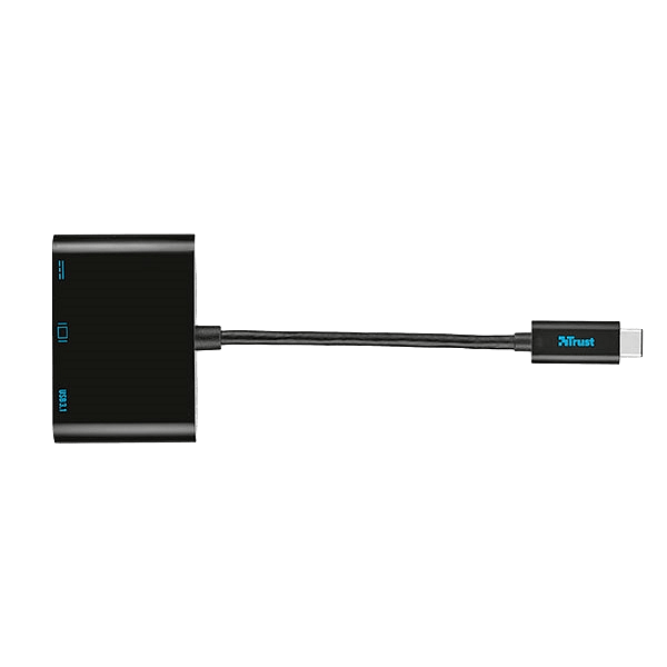 Trust Adaptador Multipuerto USB Tipo C  Adaptador