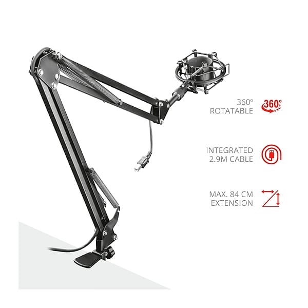 Trust GXT 253 Emita  Brazo para Micrófono con USB