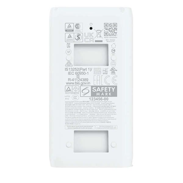 Ubiquiti UPOEAF Inyector PoE 48 V 032 A Estándar 8023af 154 W  Alimentador para Puntos de Acceso y Dispositivos de Red