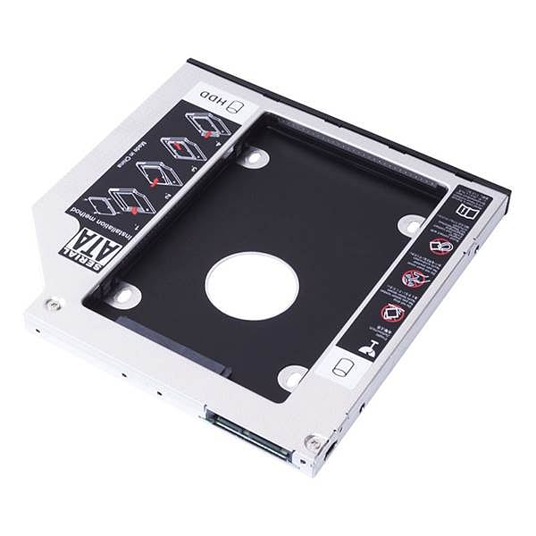 Unyka caddy HDD 25 SATA 9mm Black  Accesorio portátil