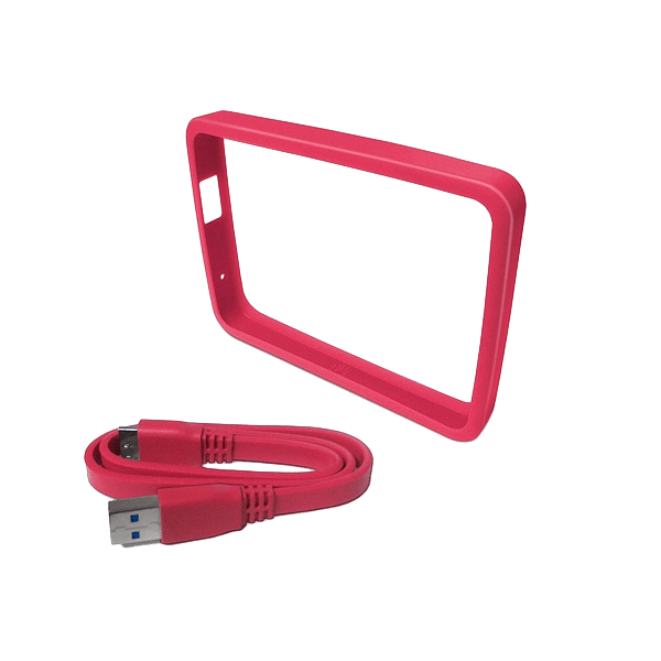 WD GRIP Pack Fucsia Bumper  Cable USB 30 para HDD Externo