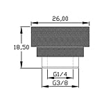 XSPC G14 cromado  Tapón