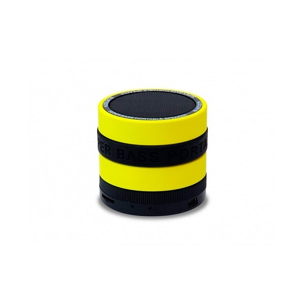 Conceptronic negro amarillo BT micro SD y radio  altavoz