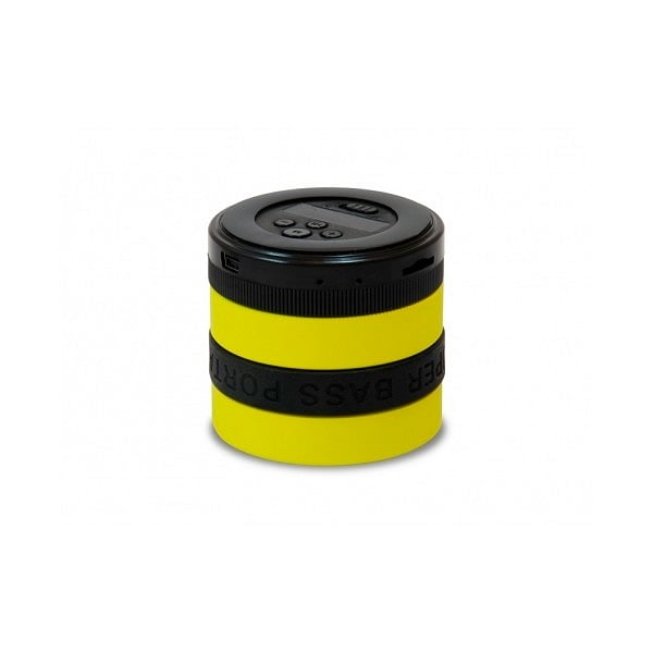 Conceptronic negro amarillo BT micro SD y radio  altavoz