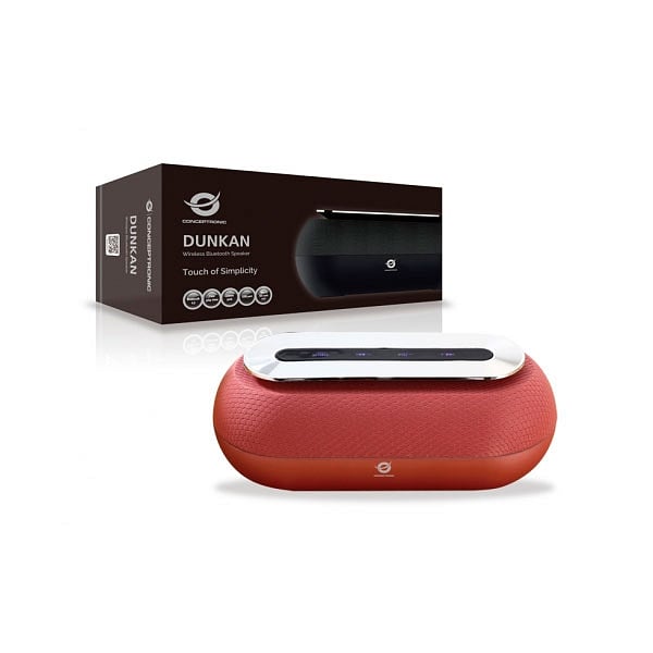 Conceptronic Dunkan rojo bluetooth 2 x 5W   Altavoz