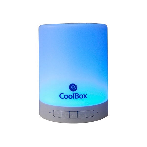 CoolBox Altavoz Bluetooth Lampara Led Blanco