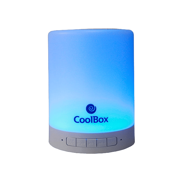 CoolBox Altavoz Bluetooth Lampara Led Blanco