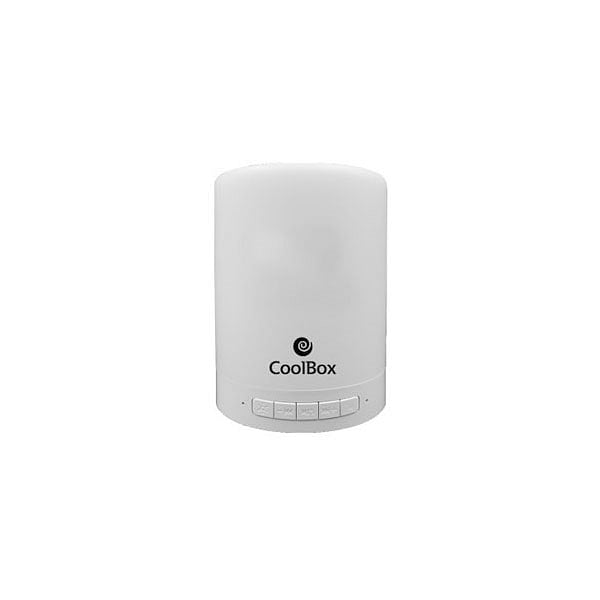 CoolBox Altavoz Bluetooth Lampara Led Blanco