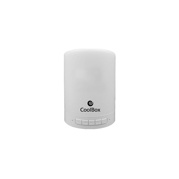 CoolBox Altavoz Bluetooth Lampara Led Blanco