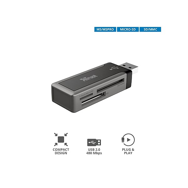 Trust Robson Mini Card Reader  Lector de Tarjetas Externo