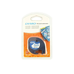 Dymo cinta de plástico negro  blanco 12mm x 4m  Recambio