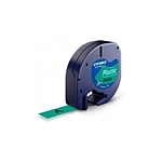 Dymo cinta de plástico negro  verde 12mm x 4m  Recambio