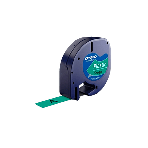 Dymo cinta de plástico negro  verde 12mm x 4m  Recambio