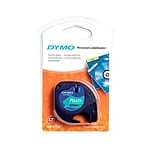 Dymo cinta de plástico negro  verde 12mm x 4m  Recambio