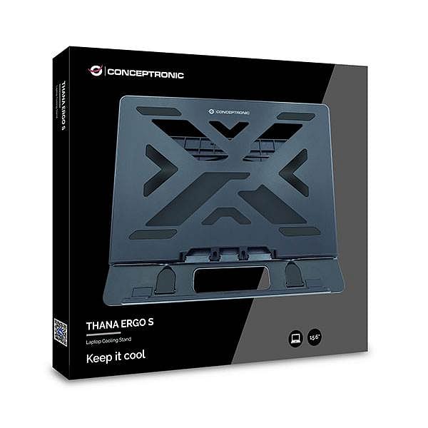 Conceptronic Thana Ergo S Negro  Base Refrigeración