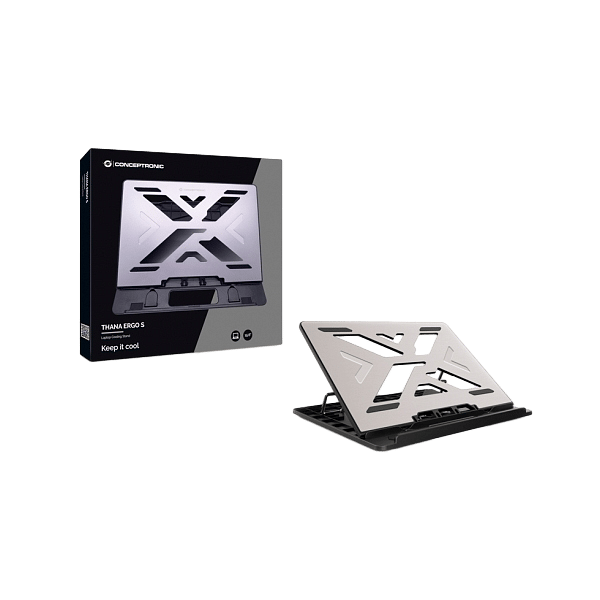 Conceptronic Thana Ergo S Gris  Base Refrigeración