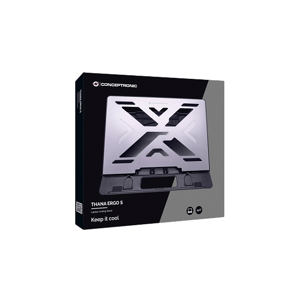 Conceptronic Thana Ergo S Gris  Base Refrigeración