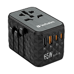 Verbatim UTA05  GaN III 65W  2x USBC  2x USBA  Cargador de Pared Universal