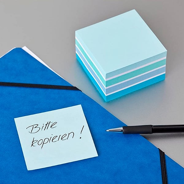 PostIt Cubo de Notas Adhesivas Color Azul 450 Hojas