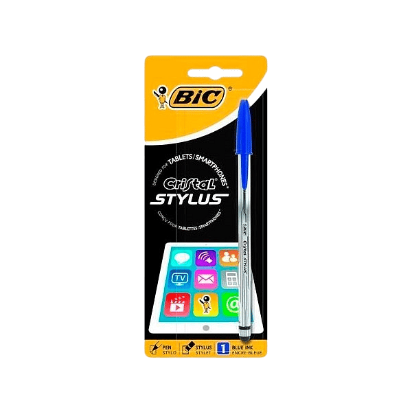 Bic Cristal Stylus Azul con puntero para tablet  Bolígrafo