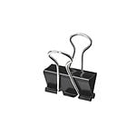 Bismark Pinza Metálica Palanca Abatible sujetapapeles 25 mm Color negro  Caja 12 unidades