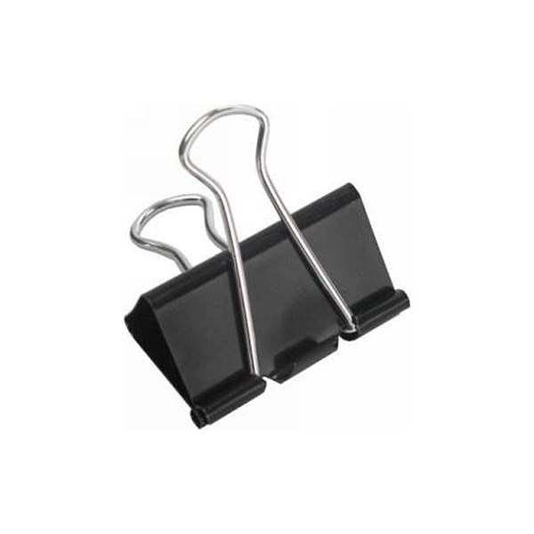 Bismark Pinza Metálica Palanca Abatible sujetapapeles 32 mm Color negro  Caja 12 unidades