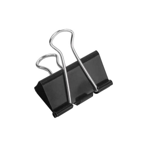 Bismark Pinza Metálica Palanca Abatible sujetapapeles 32 mm Color negro  Caja 12 unidades