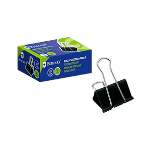 Bismark Pinza Metálica Palanca Abatible sujetapapeles 51 mm Color negro  Caja 12 unidades