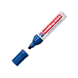 Edding 500 Rotulador Permanente Azul Punta Biselada 27mm