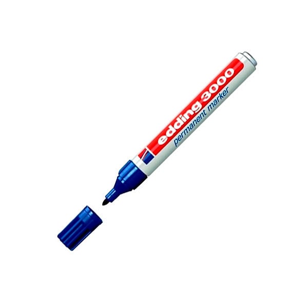 Edding 3000 Rotulador Permanente Azul Punta Redonda 153mm