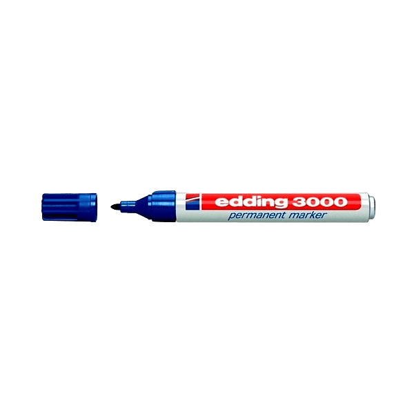 Edding 3000 Rotulador Permanente Azul Punta Redonda 153mm