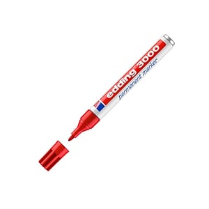 Edding 3000 Rotulador Permanente Rojo Punta Redonda 153mm