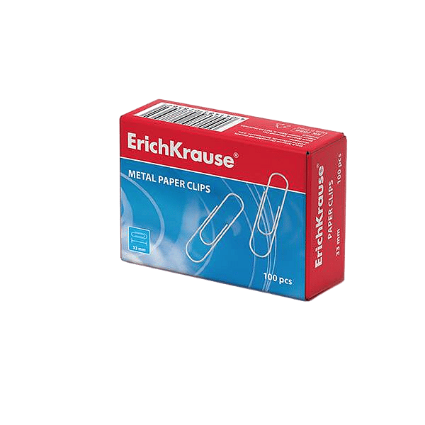 ErichKrause Caja 100 Clips Niquelados 28mm