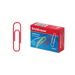 ErichKrause Caja 100 Clips recubiertos de vinilo Colores 33mm