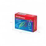 ErichKrause Caja 100 Clips recubiertos de vinilo Colores 33mm