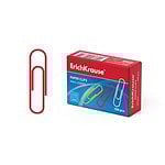 ErichKrause Caja 100 Clips recubiertos de vinilo Colores 28mm