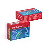 ErichKrause Caja 100 Clips recubiertos de vinilo Colores 28mm