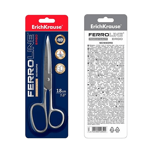 ErichKrause Tijeras Ferro 18cm Acero Inoxidable